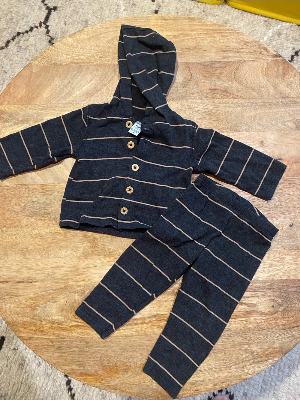 Carter's Charcoal Striped Hoodie & Legging Set